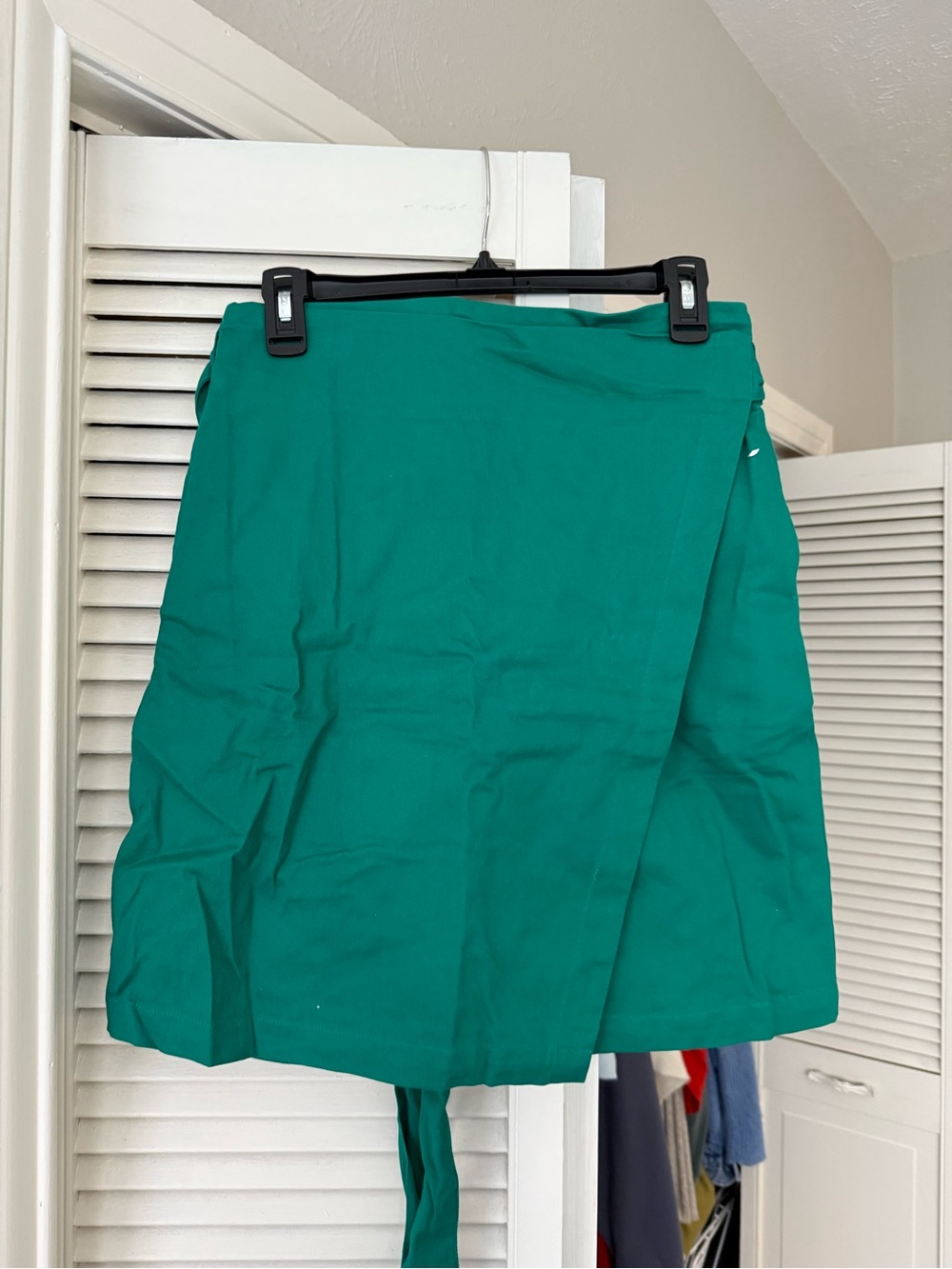 Anthropologie Teal Wrap Mini Skirt
